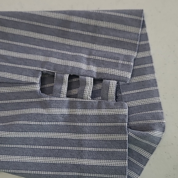 Chico's Blue & White Striped Pullon Capri Pants size 3 (XL) - Picture 5 of 9